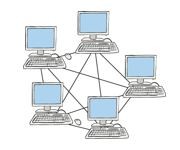 Das Bild zeigt vernetzte Computer